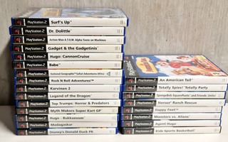 23kpl Playstation 2 lasten pelejä