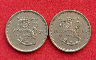 50 penniä 1938&1939