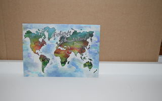 postikortti maailmankartta suomi finland