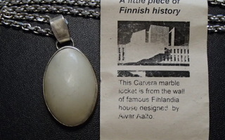 Uniikki riipus Finlandia-talon marmoria