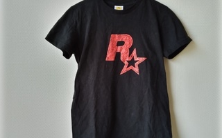 Rockstar logo T-paita M-koko.