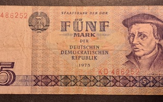 DDR 5 markkaa 1975