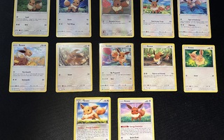 12 kpl Erilaisia Eevee Pokemon kortteja #6