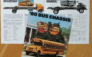 1980 Chevrolet linja-auto esite - KUIN UUSI - bussi