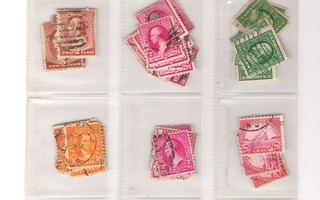 U.S.A. stamp, postimerkit, 1900-luvun alkua, noin 50 kpl.