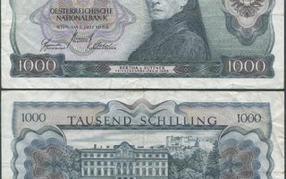 Itävalta 1000 Shilling 1966 (P-147) K004256M harvinaisempi
