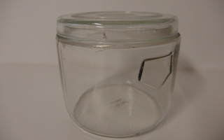Riihimäen wanha lasitölkki 1/2 litraa