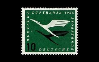 Saksa 206 ** Lufthansa 10 Pf (1955)