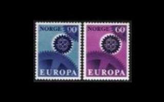 Norja 555-6 ** Europa Cept (1967)