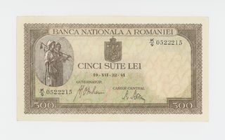 Romania 500 Lei 22.7.1941 P51, aUNC