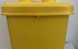 Duplo laatikko keltainen k n 25 cm, halk 21 cm+kahva 10 cm