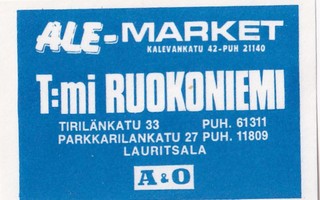 Lauritsala. T:mi Ruokoniemi. ALE - Market  b422