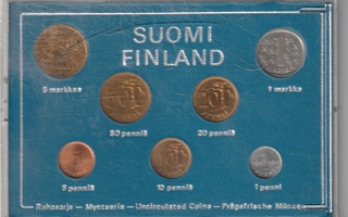 Suomi  Rahasarja  1974   - kolikot / metallirahat