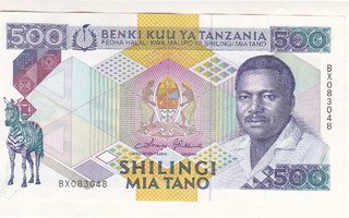 Tansania Tanzania 500 Shilingi v.1989 P-21