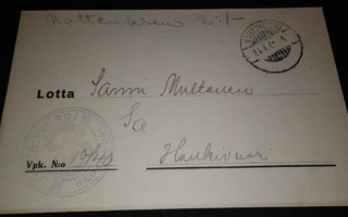 Haukivuori Suojeluskunta kortti 1940 PK160/12