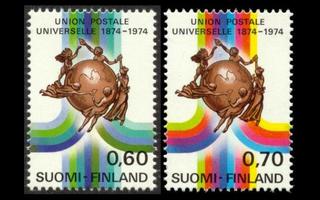 755-6 ** UPU 100 vuotta (1974)