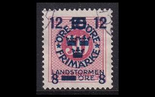 Ruotsi 124X o Landstorm III 12+8/10+10/50 Öre (1918)