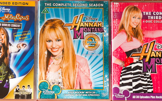 HANNAH MONTANA PAKETTI, KAUDET 2 & 3, CONCERT TOUR 3D...