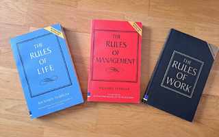 3 bestseller-kirjaa "Rules of Life / Work / Management"