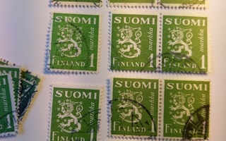 Malli 1930 Leijona vihreä postimerkki 1 markka
