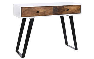 Sivupöytä DKD Home Decor Metalli Valkoinen Mangopuu 105 x 