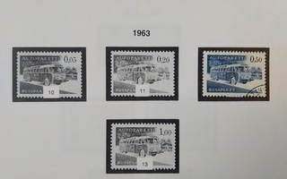 1963 Autopakettimerkki 0,50 sininen Suomi postimerkki
