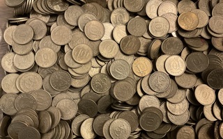 10 penniä 1963-1982 (kiloittain/333kpl)