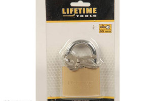LifeTime Tools Riippulukko, 60mm, 3 avainta *UUSI*