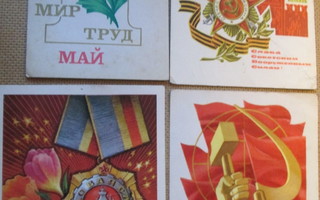 CCCP: yhdeksän vintage propagandakorttia  - rauha; työ; touk
