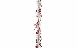 Joulukoristeköynnös Oksa Valkoinen Punainen Muovinen 180 x