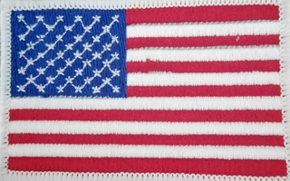 Amerikan lippu kangasmerkki