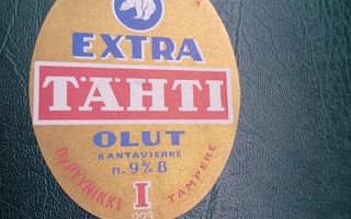 Extra tähti olut Tampere etiketti