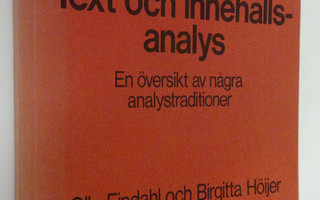 Olle Findahl : Text och innehålls-analys : En översikt av...