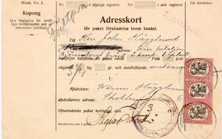Vaas 2.3.1918  kp-pakettikortti Porin rintamalle