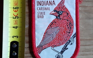 Indian Cardinal State Bird vintage kangasmerkki