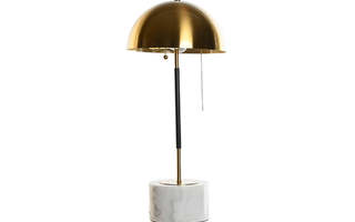 Pöytälamppu DKD Home Decor Musta Kullattu Metalli Marmori 