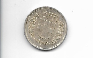 Sveitsi 5 Francs 1969 B