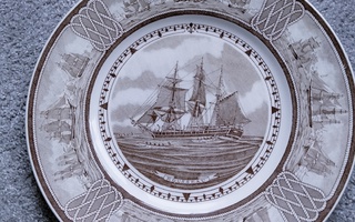 American sailing ship plates lautanen