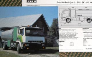 1982 Sisu SK 150 maitoauto esite - kuorma-auto