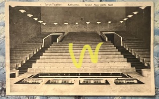 Postikortti Alvar Aalto 1928 Turun teatteri katsomo