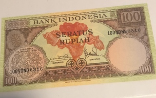 100 Rupiah 1959 Indonesia  UNC