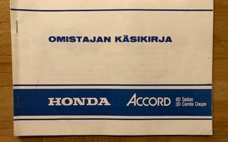 Omistajan käsikirja Honda Accord 1979. Käyttöohjekirja