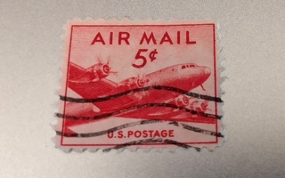 1947 U.S.Postage 5centin AirMail merkki leimattuna