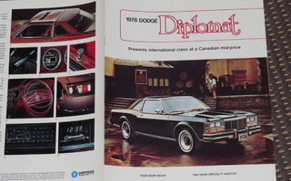 1978 Dodge Diplomat esite - KUIN UUSI - 8 sivua