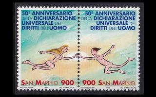 San Marino 1803-4p ** Ihmisoikeuksien julistus 50v (1998)