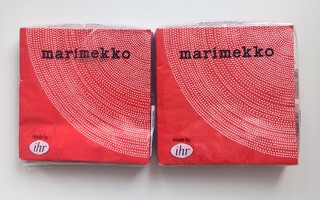 Marimekko lautasliina Fokus red 25 x 25 cm, 20 kpl.
