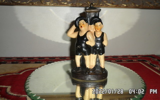 VINTAGE OHUKAINEN JA PAKSUKAINEN / LAUREL & HARDY FIGUURI