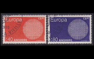 Andorra Fr 222-3 o Europa (1970)