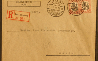 # 19127 # R-Pori kirje Vaasa - 1923