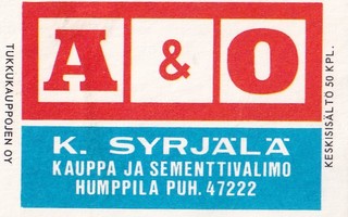 Humppila, K. Syrjälä   A & O  b419